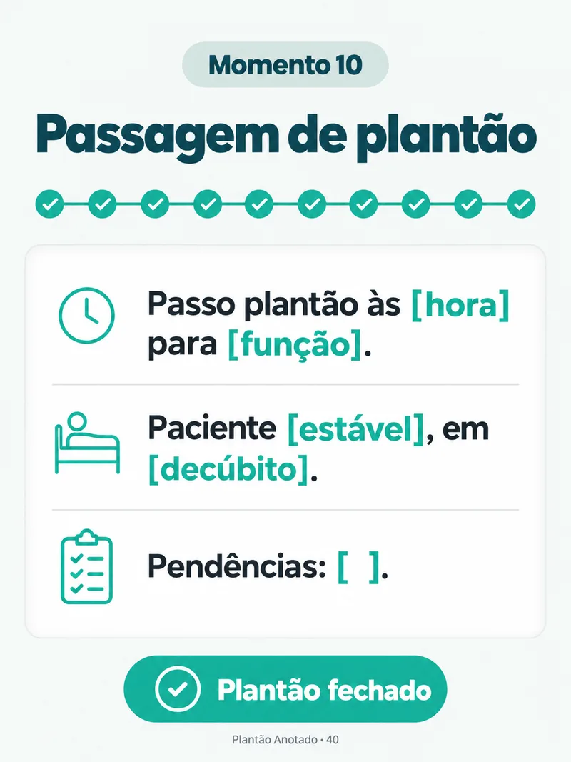 Card Passagem de plantão