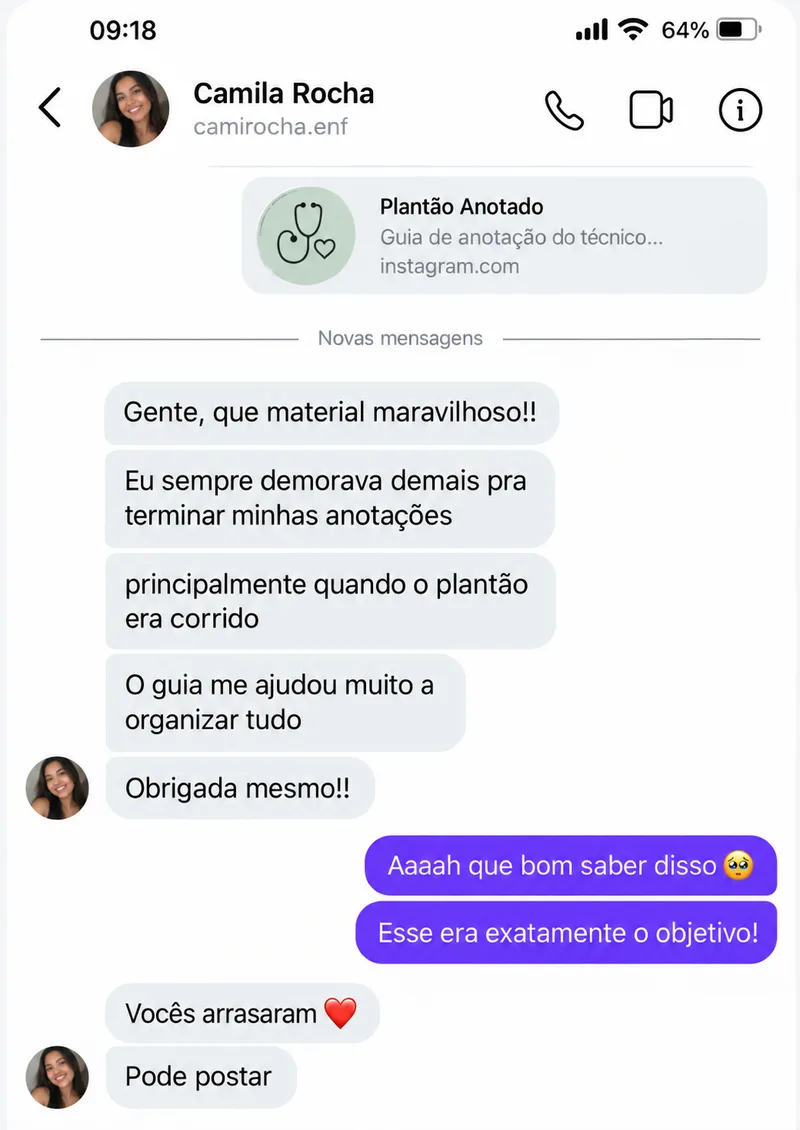 Depoimento de cliente que passou a terminar as anotações com mais facilidade